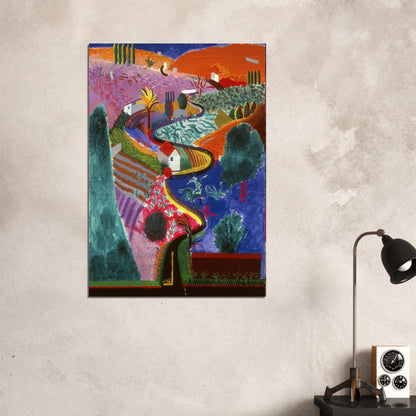 David Hockney - David Hockney Brushed Aluminum Print - 70x100 cm / 28x40 inches | David Hockney Aluminum Print | David Hockney Prints