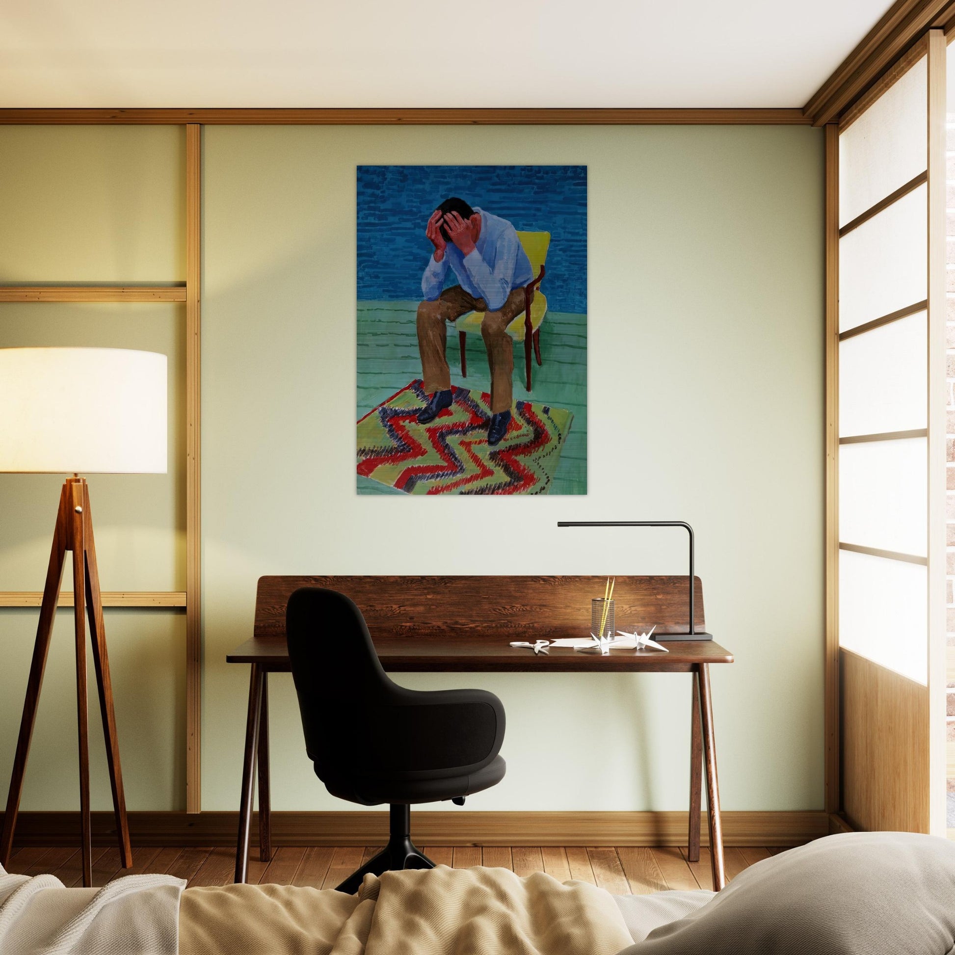 David Hockney - David Hockney Brushed Aluminum Print - 70x100 cm / 28x40 inches | David Hockney Aluminum Print | David Hockney Prints