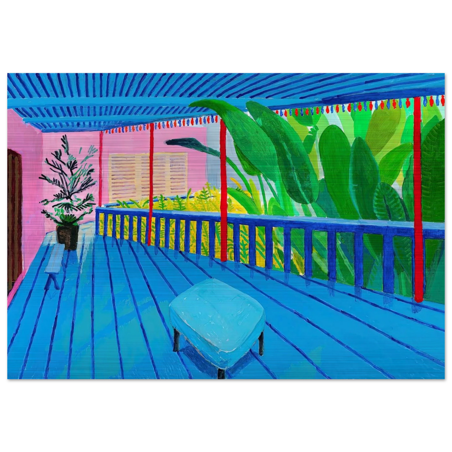 David Hockney - David Hockney Brushed Aluminum Print - 70x100 cm / 28x40 inches | David Hockney Aluminum Print | David Hockney Prints