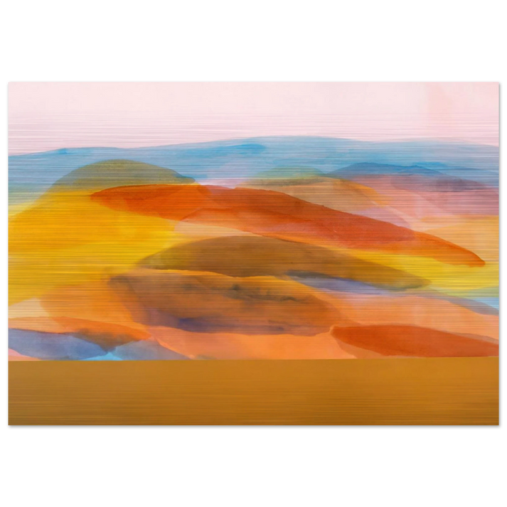 Golden Harvest - 1981 - Ronnie Landfield Brushed Aluminum Print - 70x100 cm / 28x40 inches | Ronnie Landfield Aluminum Print | Ronnie Landfield Prints