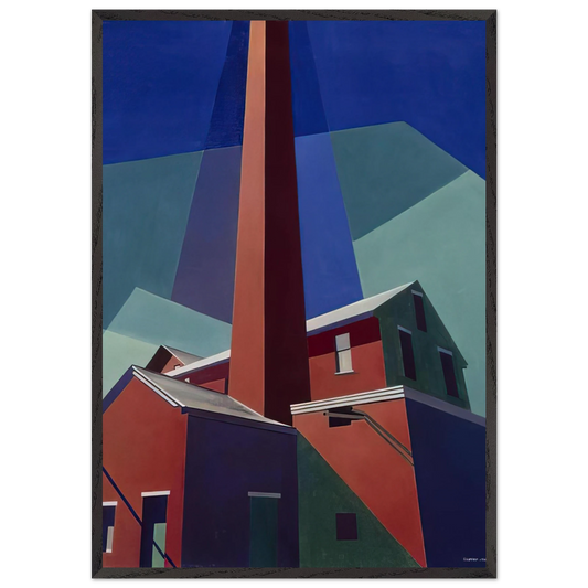 Ballardvale - 1946 - Charles Sheeler Framed Art Print – Black Wooden Frame - Default Title - -Framed Art Print