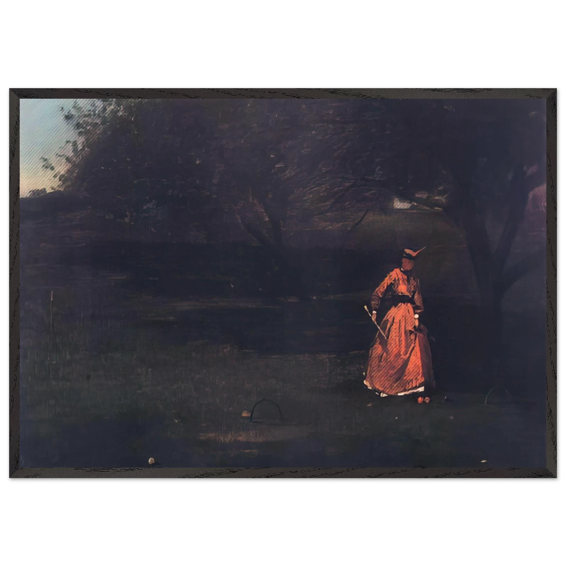 CROQUET PLAYERS 1 - Winslow Homer Framed Art Print – Black Wooden Frame - Default Title - -Framed Art Print