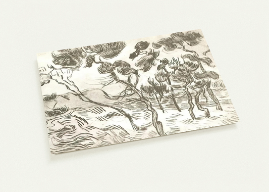 A Group of Pine Trees near a House By Vincent van Gogh Pack of 10 Post Cards | Vincent van Gogh Post Cards | A6 (10.5 x 14.8 cm) - 4.1 x 5.8 inches