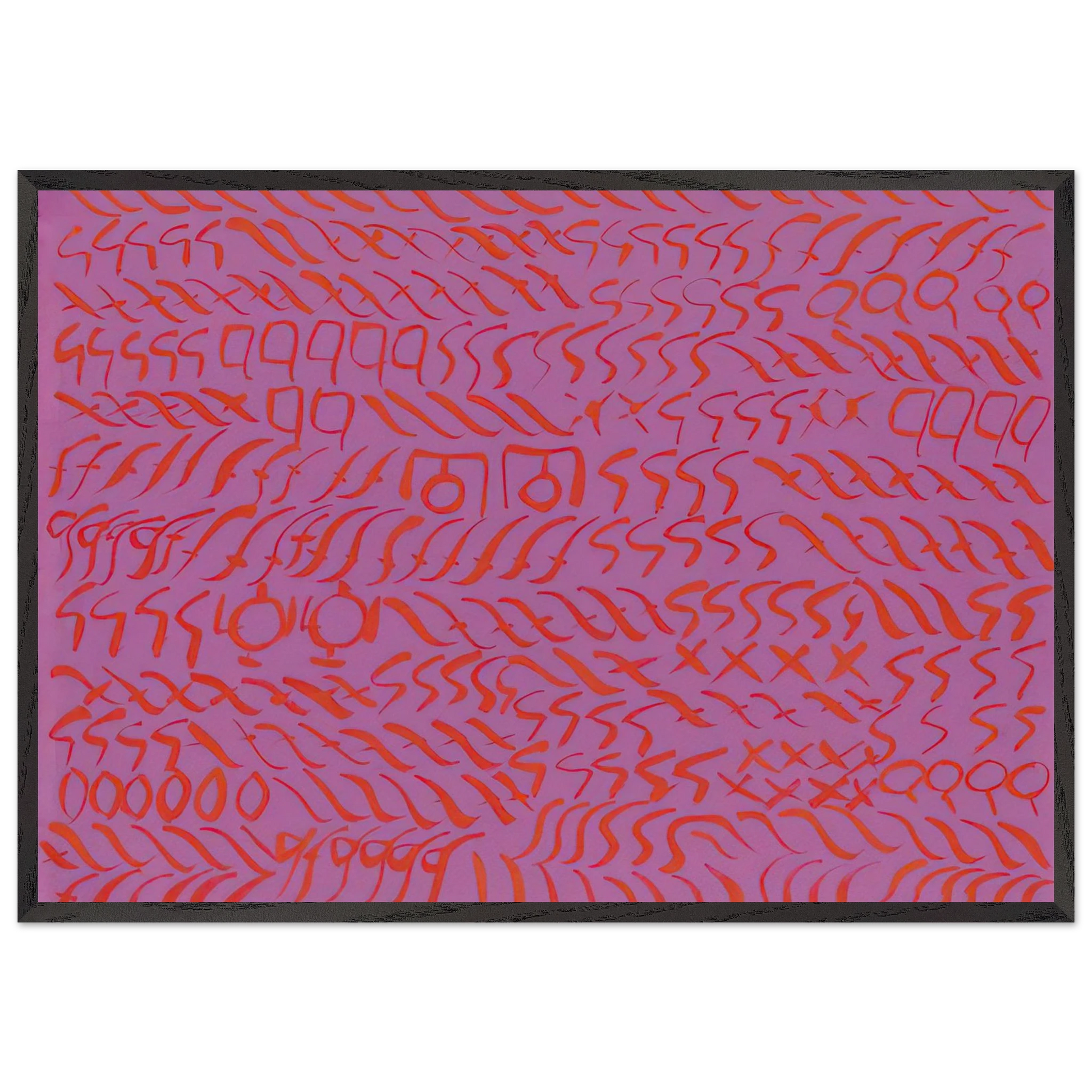 Viola Rosso - 1969 - Carla Accardi Framed Art Print – Black Wooden Frame - Default Title - -Framed Art Print