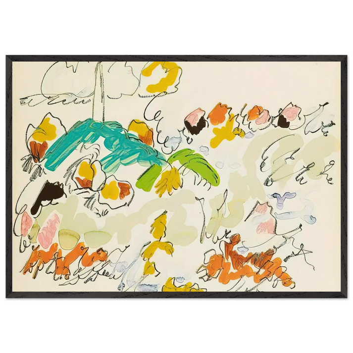 Paysage de mer - 1950 - Charles Lapicque 70x100 cm / 28x40 inches Framed Art Print – Black Wooden Frame