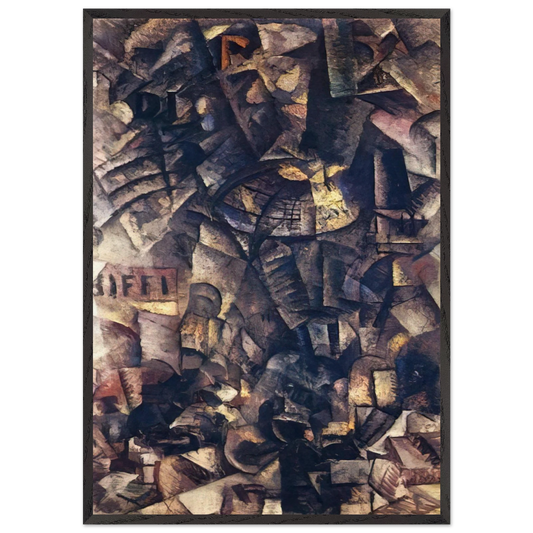 GALLERIA IN MILAN - Carlo Carra Framed Art Print – Black Wooden Frame - Default Title - -Framed Art Print