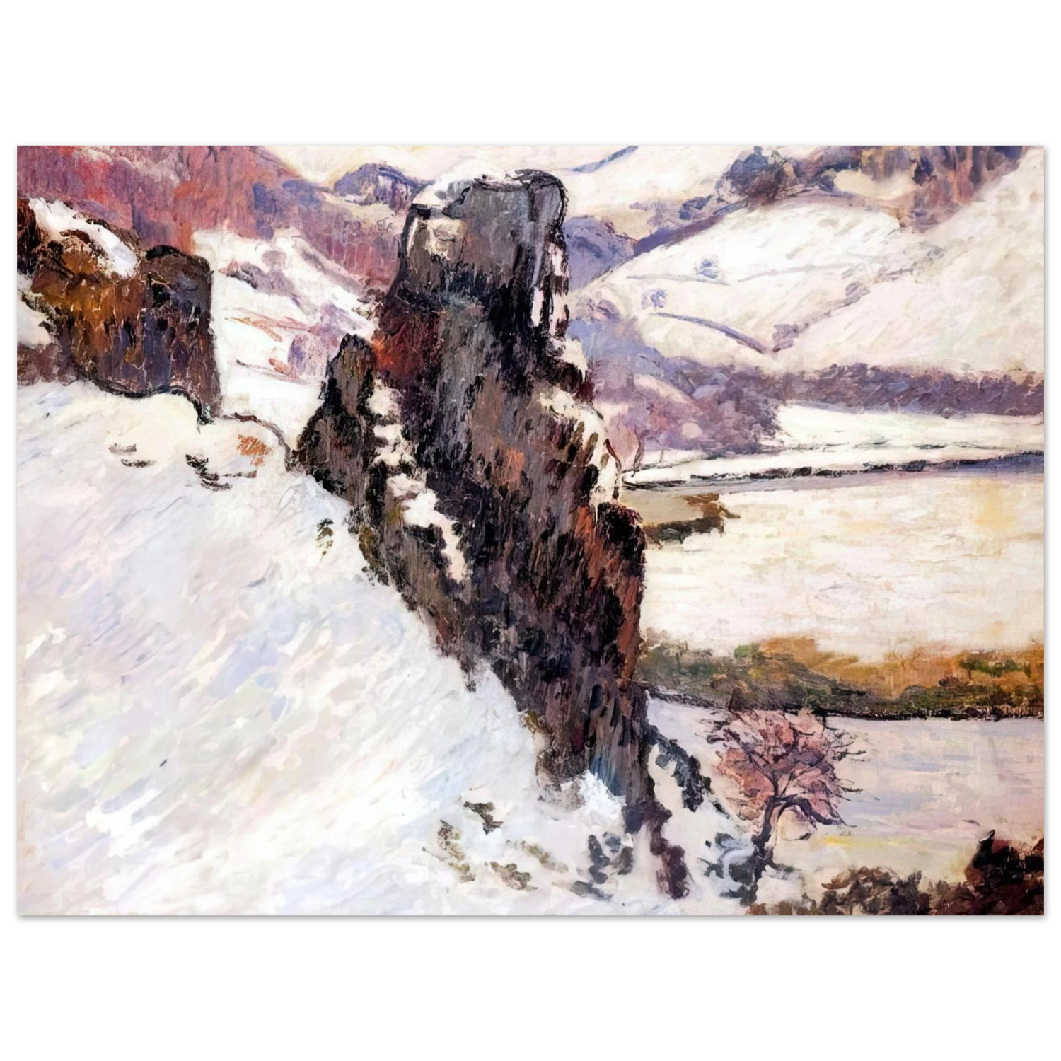 Armand Guillaumin - Creuse under the snow - 1890  75x100 cm / 30x40inches Fine Art Poster