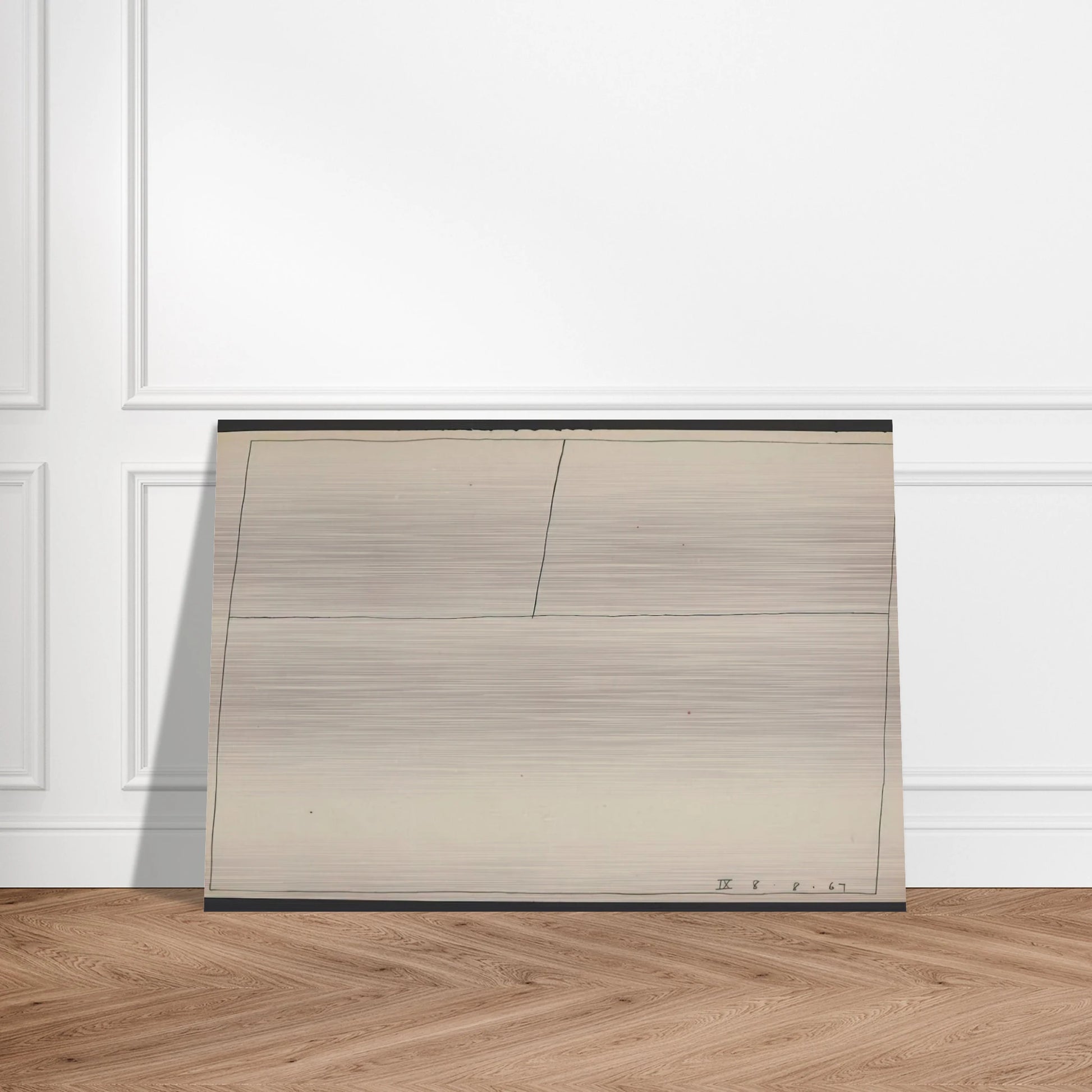 Twentieth Century Ikon Series 8.8.67 IX - 1967 - Bob Law Brushed Aluminum Print - 70x100 cm / 28x40 inches | Bob Law Aluminum Print | Bob Law Prints