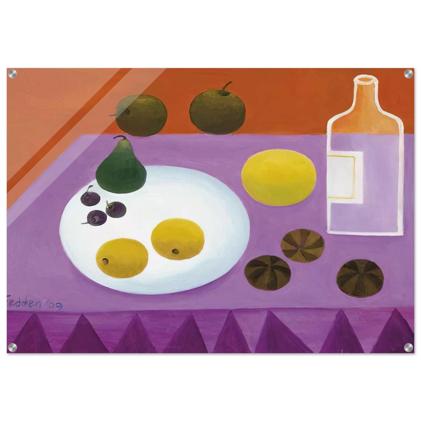Fruit - 2009 - Mary Fedden Acrylic Print - 70x100 cm / 28x40″ inches | Mary Fedden Wall Art | Mary Fedden Prints
