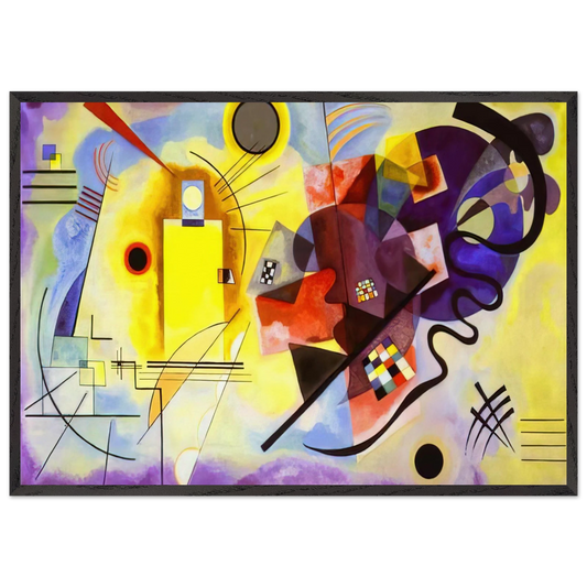 YELLOW RED BLUE 1925 - Wassily Kandinsky Framed Art Print – Black Wooden Frame - Default Title - -Framed Art Print