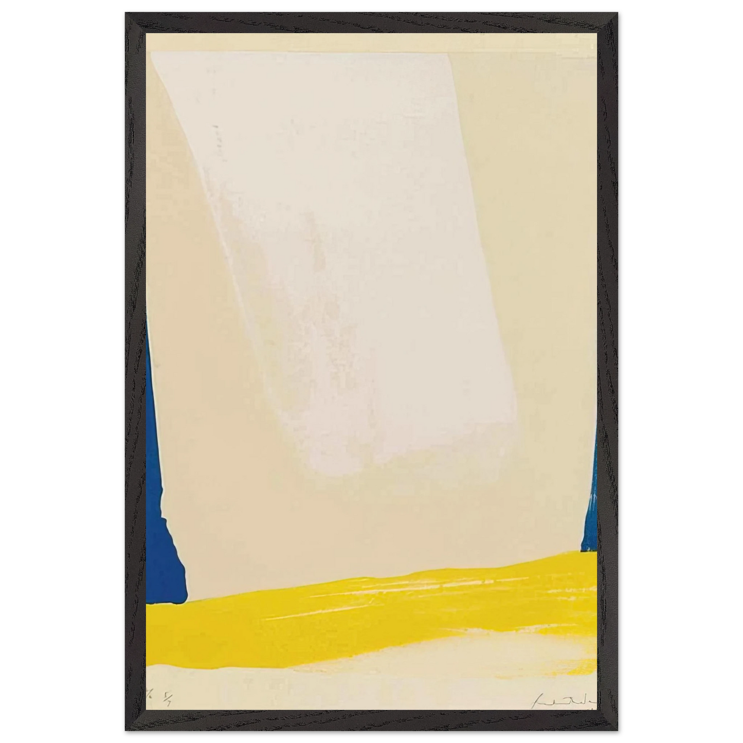Helen Frankenthaler - White Portal - 1967 Wall art - 60x80 cm / 24x32 inches - Premium Wooden Framed Poster With Fine Art Paper - Wood frame