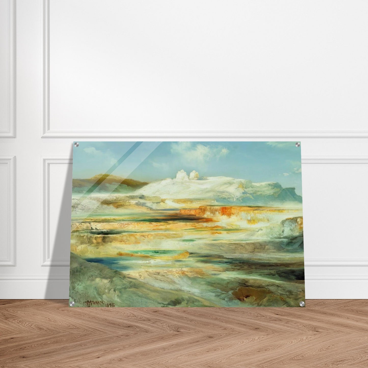 Jupiter Terrace Yellowstone - Thomas Moran Acrylic Print - 70x100 cm / 28x40″ inches | Thomas Moran Wall Art | Thomas Moran Prints