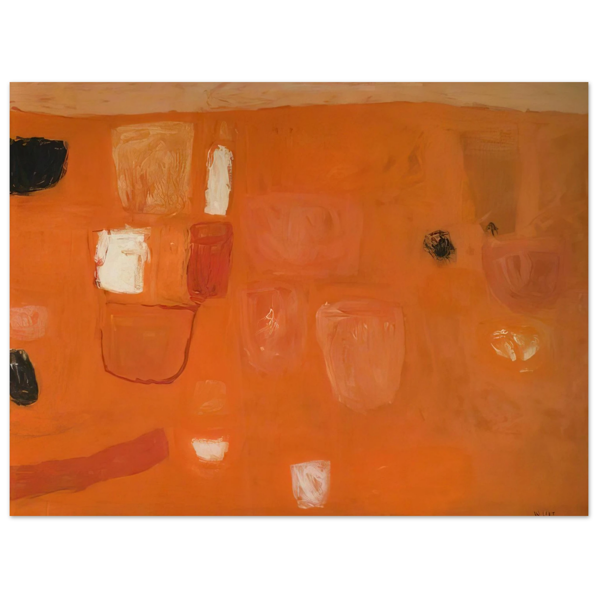 William Scott - Orange and Red - 1957 Fine Art Poster - Default Title