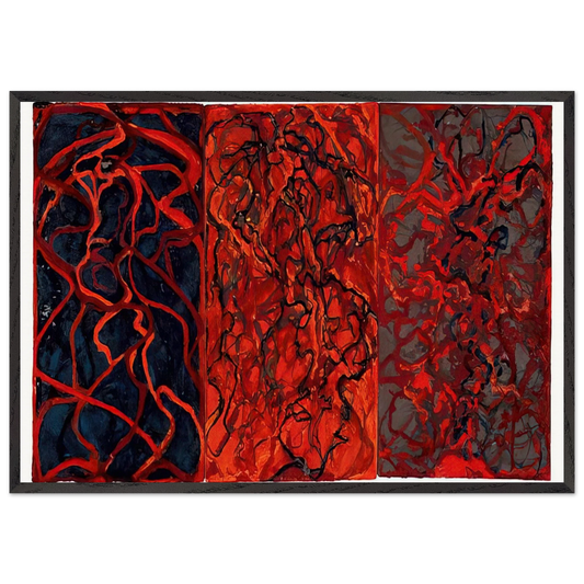 Nevisian Triptych - 2008 - Brice Marden Framed Art Print – Black Wooden Frame - Default Title - -Framed Art Print