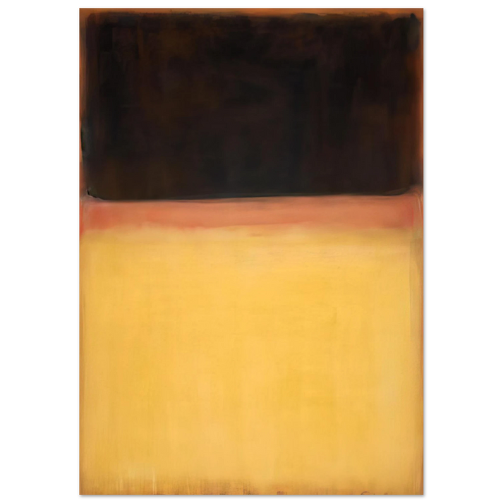 Mark Rothko - No.9 Dark over Light Earth - 1954 Wall Art - 21x29.7 cm / 8x12" - Premium Wooden Framed Poster With Fine Art Paper - Black frame