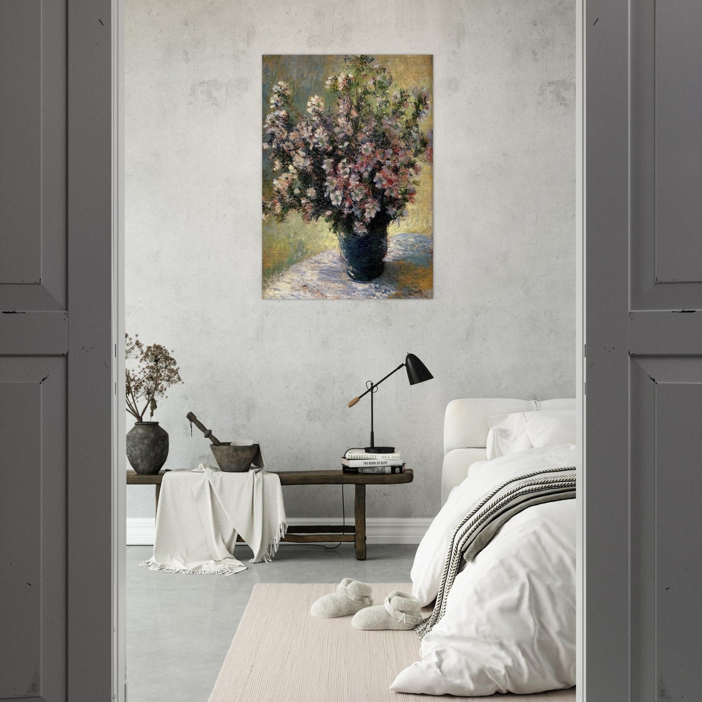 Vase of Flowers - claude monet Brushed Aluminum Print - 70x100 cm / 28x40 inches | claude monet Aluminum Print | claude monet Prints