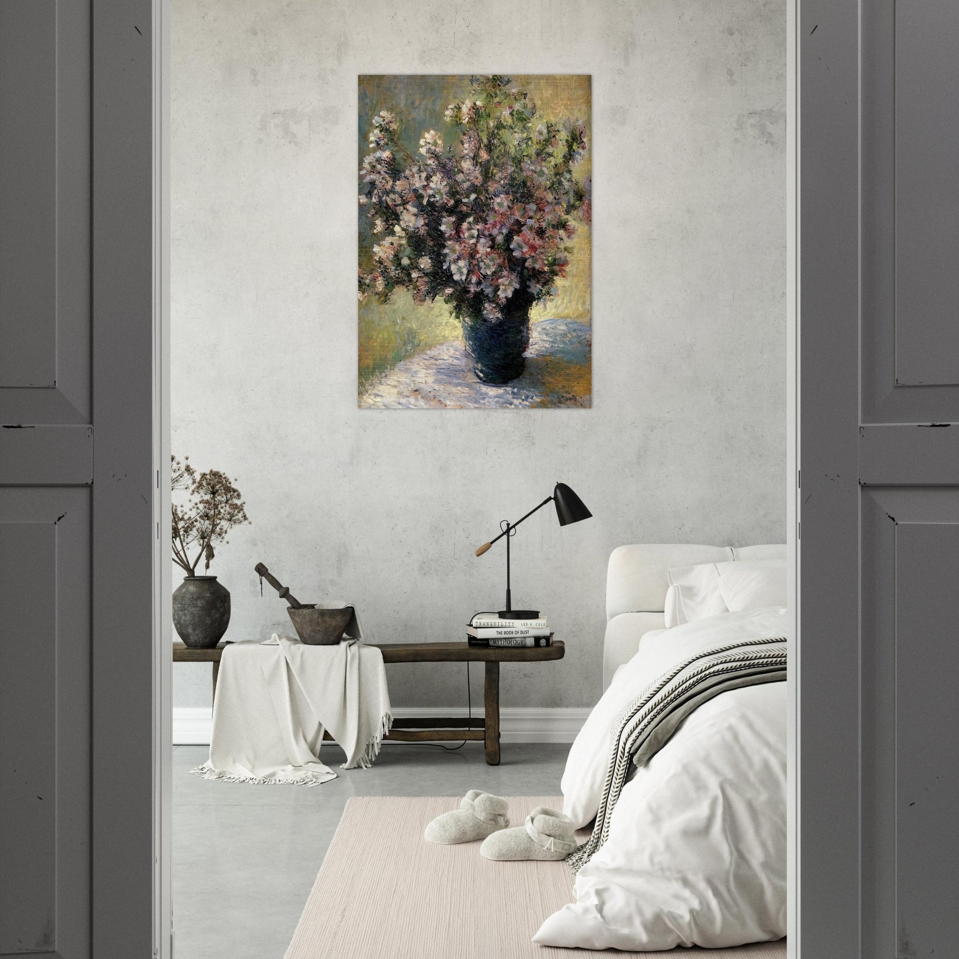 Vase of Flowers - claude monet Brushed Aluminum Print - 70x100 cm / 28x40 inches | claude monet Aluminum Print | claude monet Prints