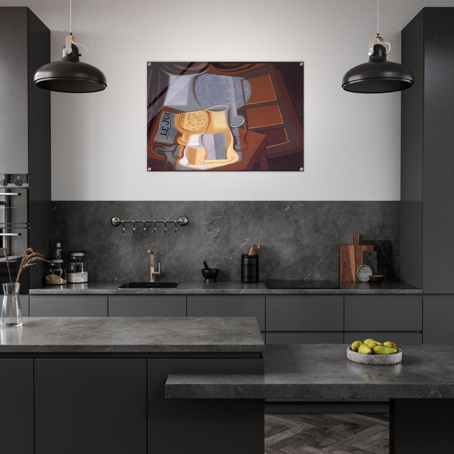 THE TABLE IN FRONT OF THE WINDOW 1921 - Juan Gris Acrylic Print - 70x100 cm / 28x40″ inches | Juan Gris Wall Art | Juan Gris Prints