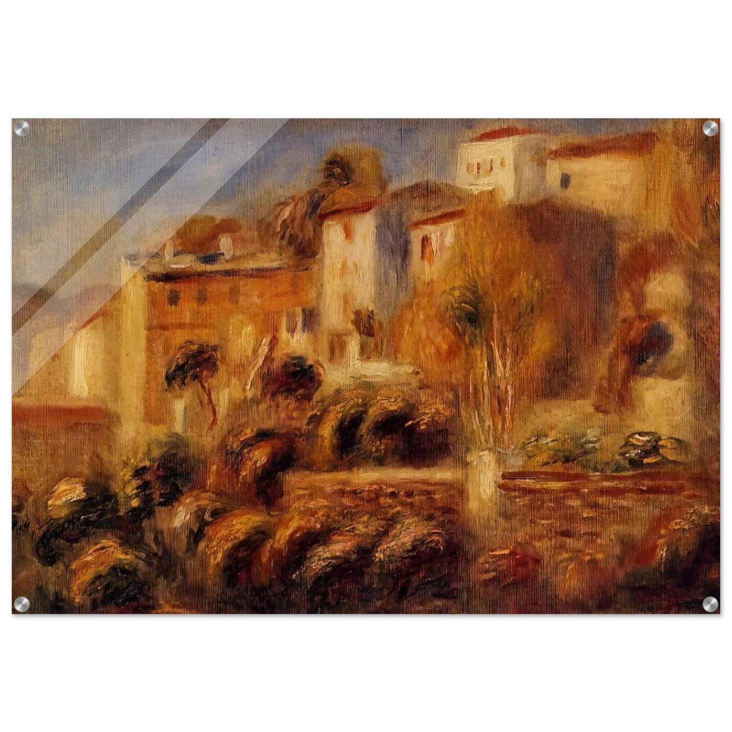 Houses at Cagnes - Pierre-Auguste Renoir Acrylic Print - 70x100 cm / 28x40″ inches