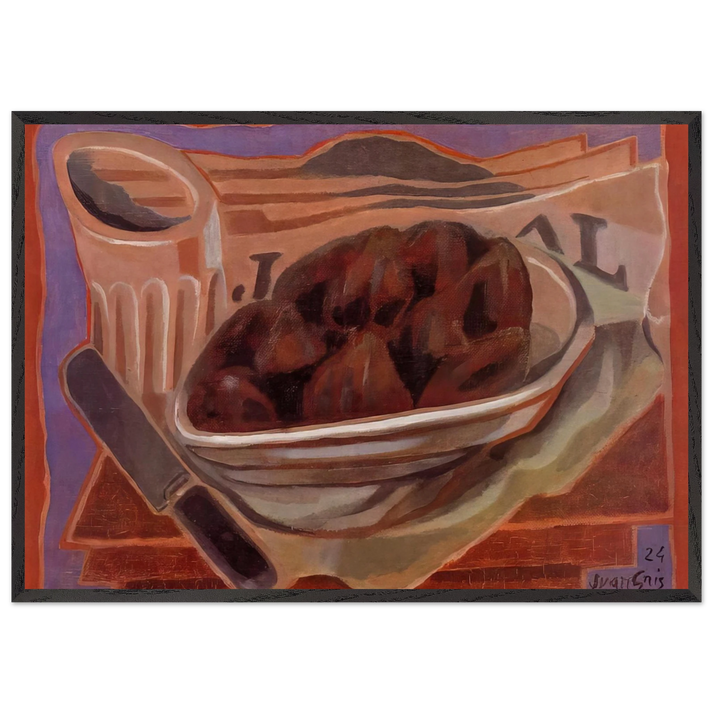 FIGS - Juan Gris 70x100 cm / 28x40 inches Framed Art Print – Black Wooden Frame
