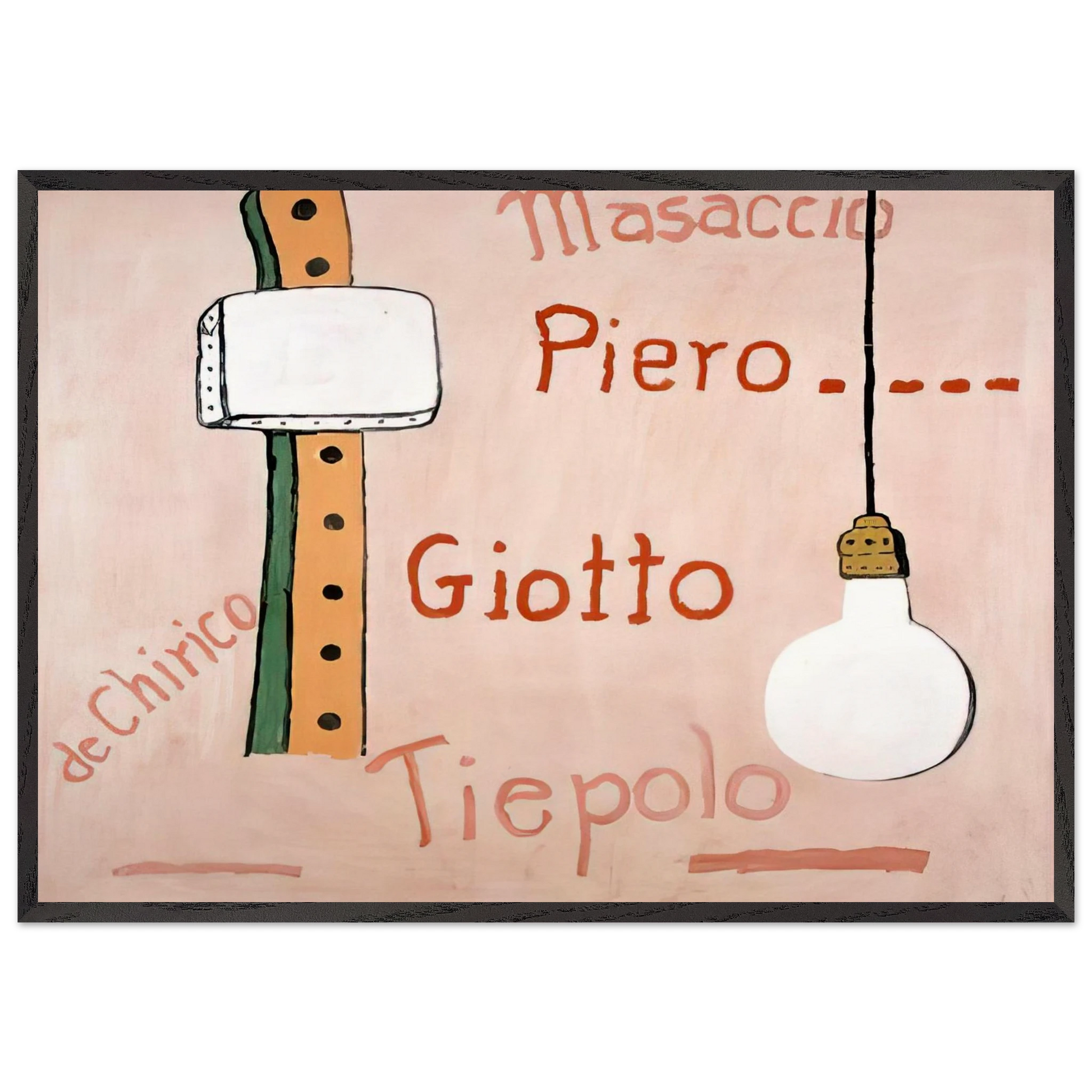 PANTHEON 1973 - Philip Guston Framed Art Print – Black Wooden Frame - Default Title - -Framed Art Print