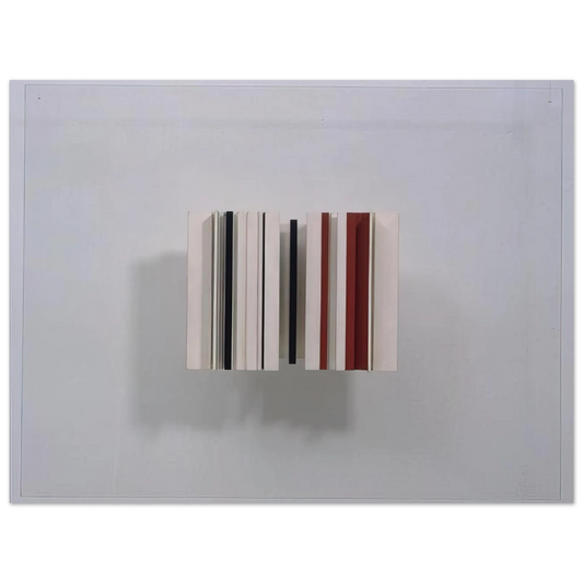 Victor Pasmore - RELIEF CONSTRUCTION IN WHITE BLACK AND MAROON 1963 Fine Art Poster - Default Title