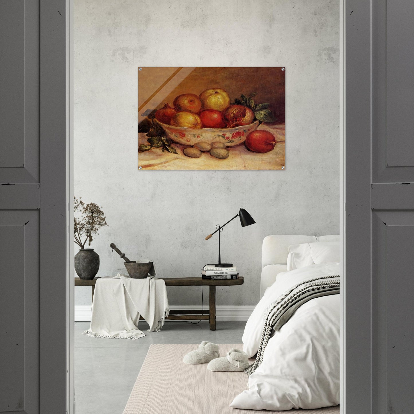 Still Life with Pomegranates - Pierre-Auguste Renoir Acrylic Print - 70x100 cm / 28x40″ inches | Pierre-Auguste Renoir Wall Art | Pierre-Auguste Renoir Prints