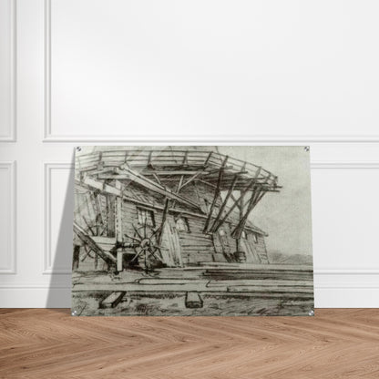Saw Mill - Vincent van Gogh Acrylic Print - 70x100 cm / 28x40″ inches | Vincent van Gogh Wall Art | Vincent van Gogh Prints