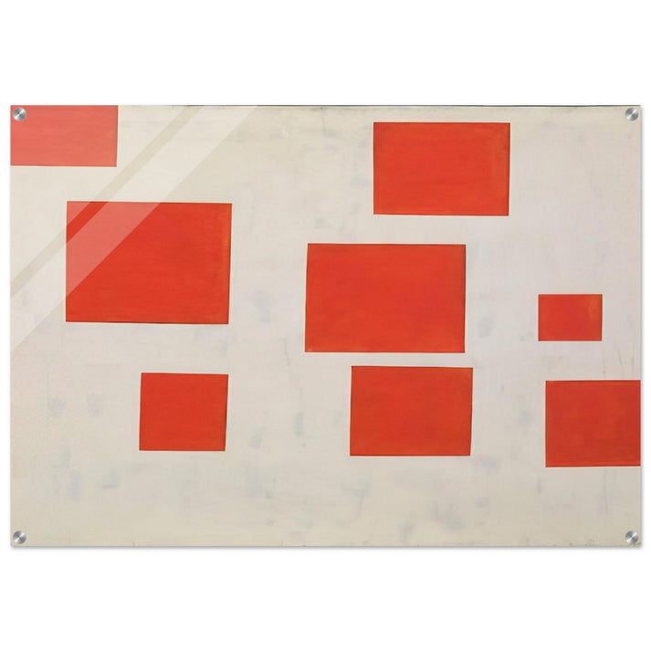KOMPOSITION MIT 8 ROTEN RECHTECKEN COMPOSITION WITH 8 RED RECTANGLES 1964 - BLINKY PALERMO Acrylic Print - 70x100 cm / 28x40″ inches