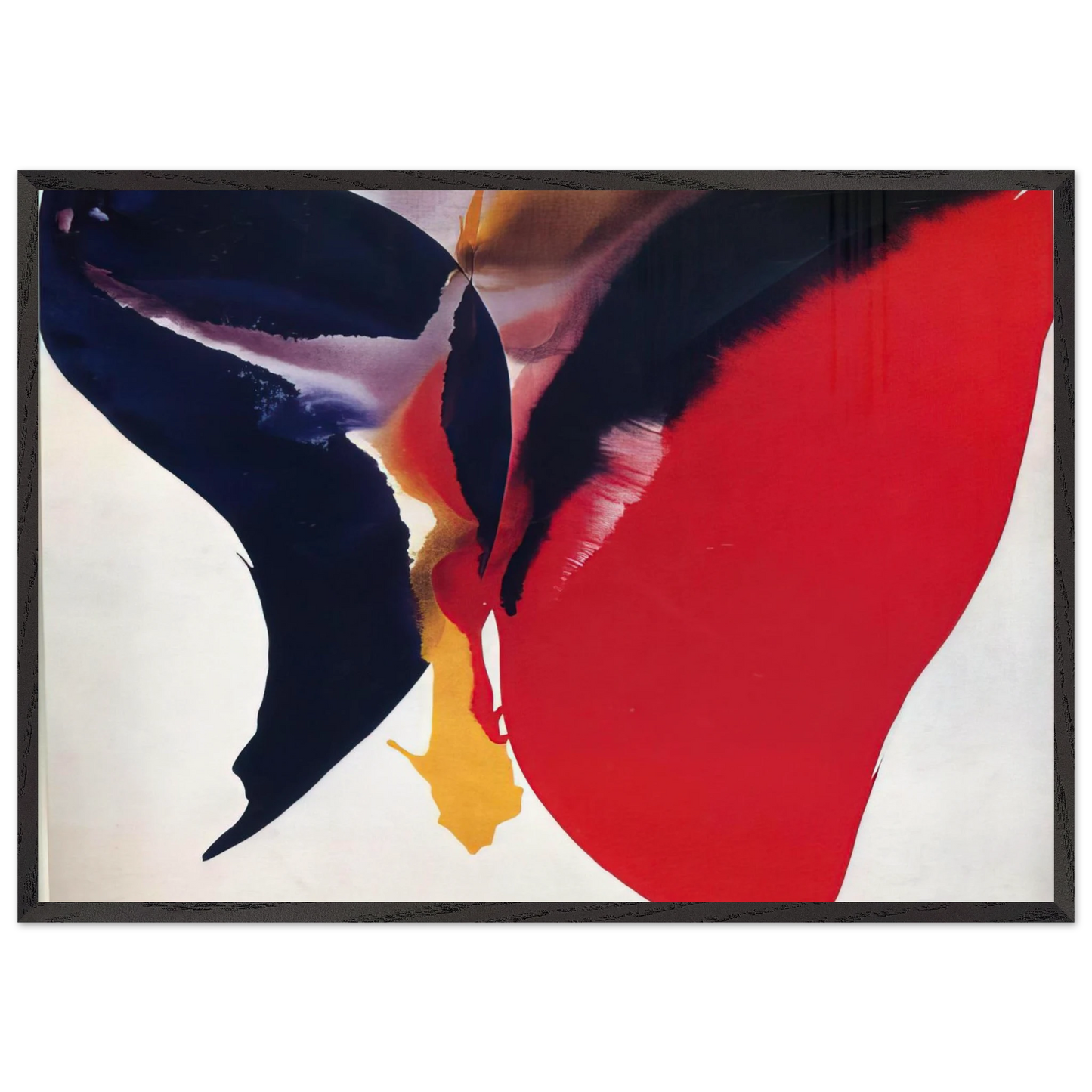 Untitled - Color Field Painting Lyrical Abstraction N2 - Paul Jenkins Framed Art Print – Black Wooden Frame - Default Title - -Framed Art Print