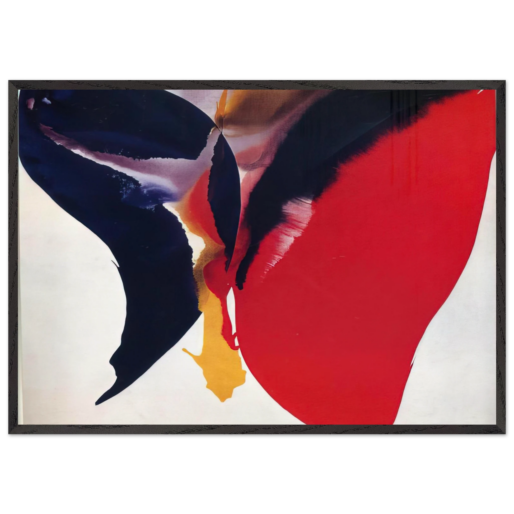 Untitled - Color Field Painting Lyrical Abstraction N2 - Paul Jenkins Framed Art Print – Black Wooden Frame - Default Title - -Framed Art Print