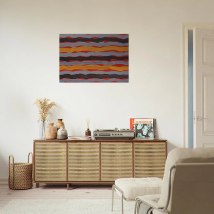 Spear Dreaming - 2001 - Clifford Possum Tjapaltjarri Brushed Aluminum Print - 70x100 cm / 28x40 inches | Clifford Possum Tjapaltjarri Aluminum Print | Clifford Possum Tjapaltjarri Prints