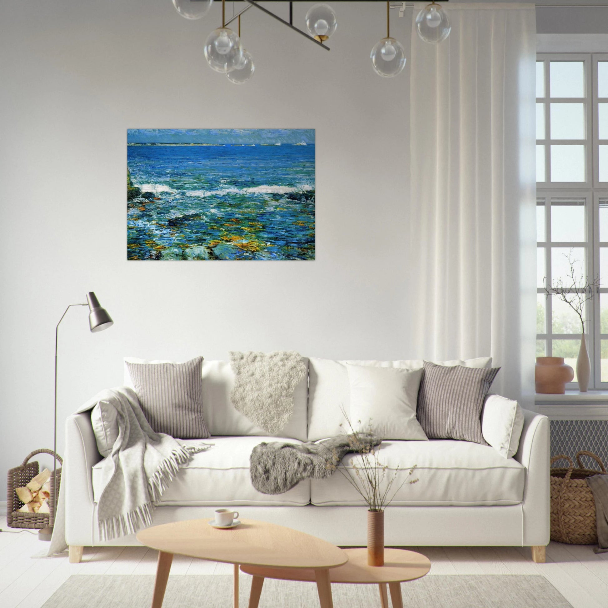 Duck Island from Appledore - Childe Hassam Brushed Aluminum Print - 70x100 cm / 28x40 inches | Childe Hassam Aluminum Print | Childe Hassam Prints