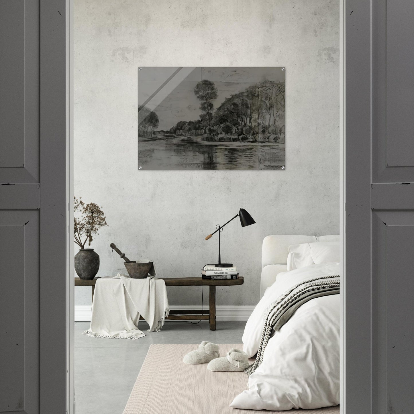 Lonely tree at the Gein - Piet Mondrian Acrylic Print - 70x100 cm / 28x40″ inches | Piet Mondrian Wall Art | Piet Mondrian Prints