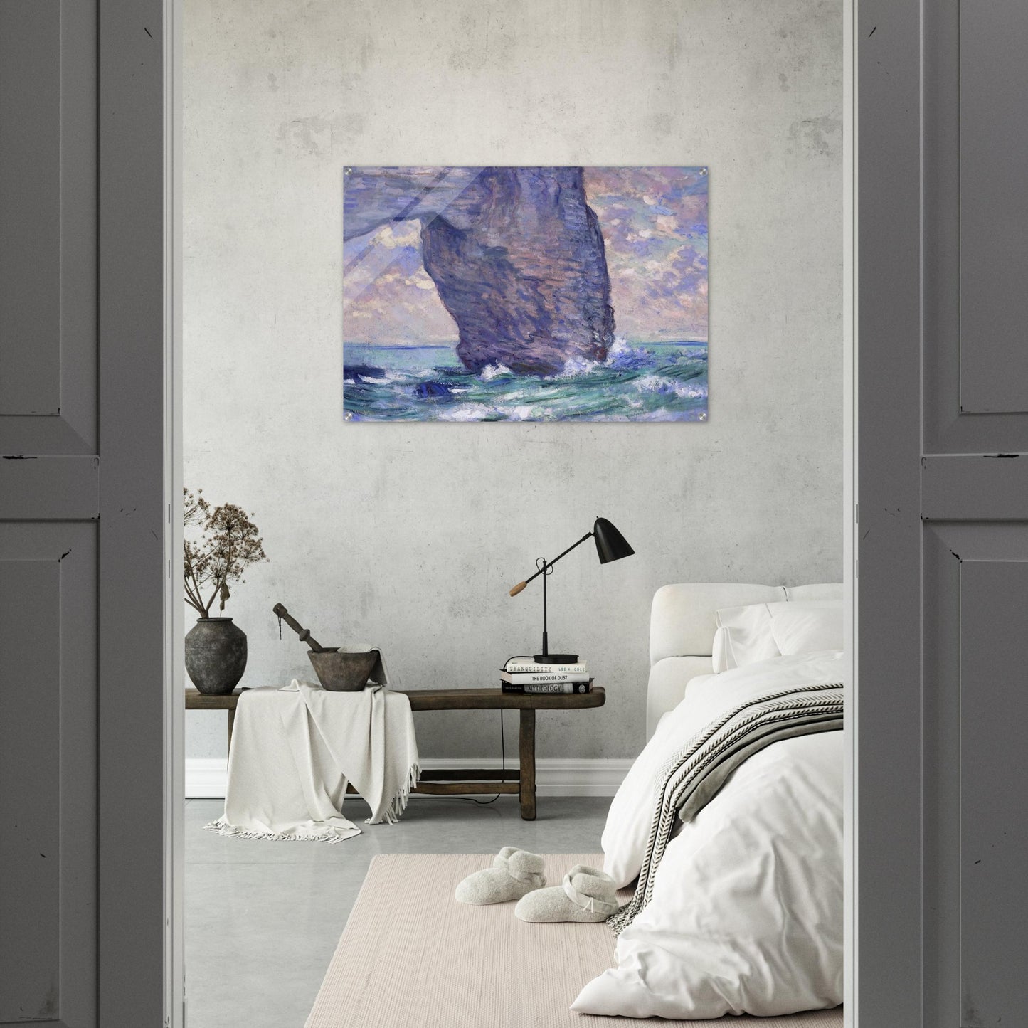 The Manneport, Seen from Below - claude monet Acrylic Print - 70x100 cm / 28x40″ inches