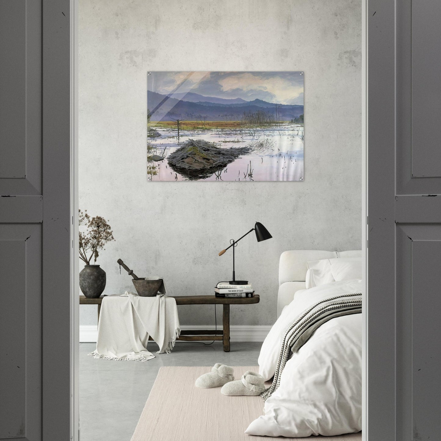 Beaver Pond - 1976 - Neil Welliver Acrylic Print - 70x100 cm / 28x40″ inches | Neil Welliver Wall Art | Neil Welliver Prints