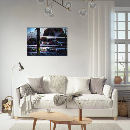 Beyond Paradise - Eyvind Earle Brushed Aluminum Print - 70x100 cm / 28x40 inches | Eyvind Earle Aluminum Print | Eyvind Earle Prints