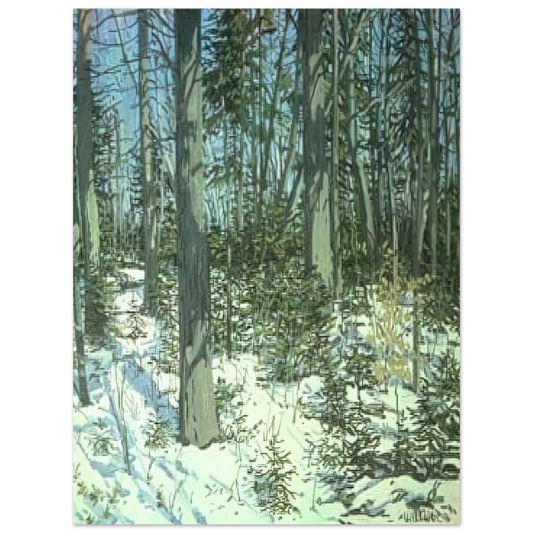 Neil Welliver - Study for Little Spruce - 1985 Fine Art Poster - Default Title