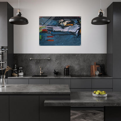 FIGURE ON A BED 1970 - Frank Auerbach Acrylic Print - 70x100 cm / 28x40″ inches | Frank Auerbach Wall Art | Frank Auerbach Prints