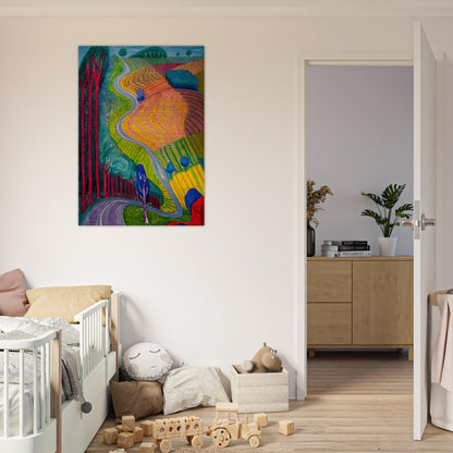 David Hockney - David Hockney Brushed Aluminum Print - 70x100 cm / 28x40 inches | David Hockney Aluminum Print | David Hockney Prints