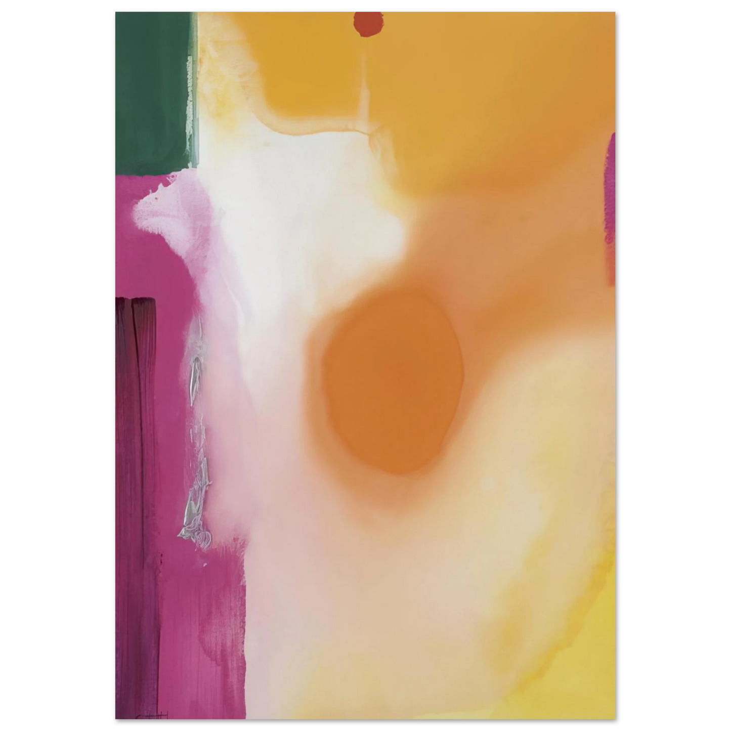 Helen Frankenthaler - Bullseye - 1989 Wall art - A1 (59.4 x 84.1  cm) - Premium Wooden Framed Poster With Fine Art Paper - Wood frame