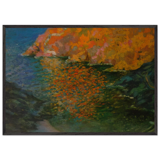 SMALL ROCKY BAY OF NANS CADAQUES 1921 - Salvador Dali Framed Art Print – Black Wooden Frame - Default Title - -Framed Art Print