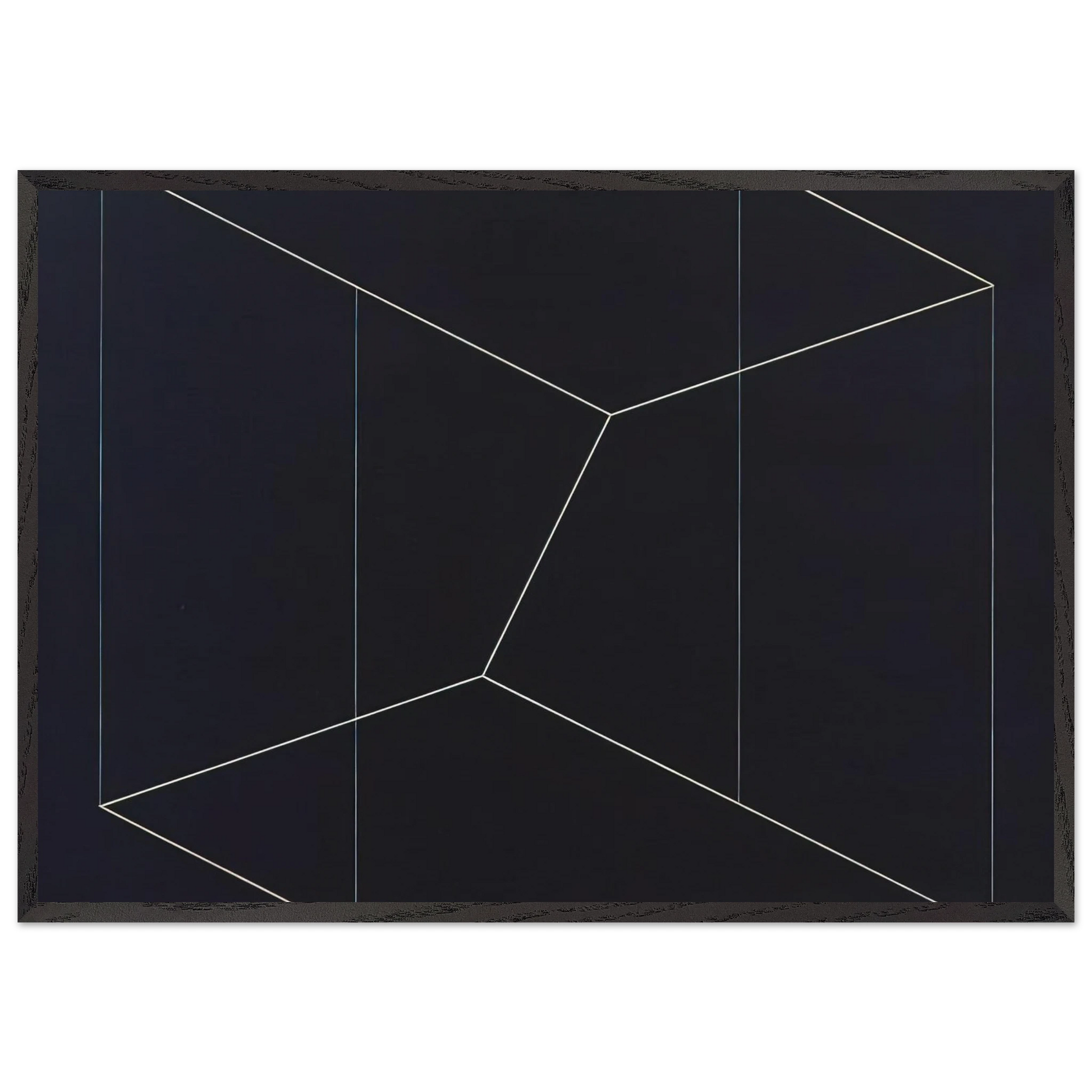 STRUCTURAL CONSTELLATION TO FERDINAND HODLER 1954 - Josef Albers Framed Art Print – Black Wooden Frame - Default Title - -Framed Art Print