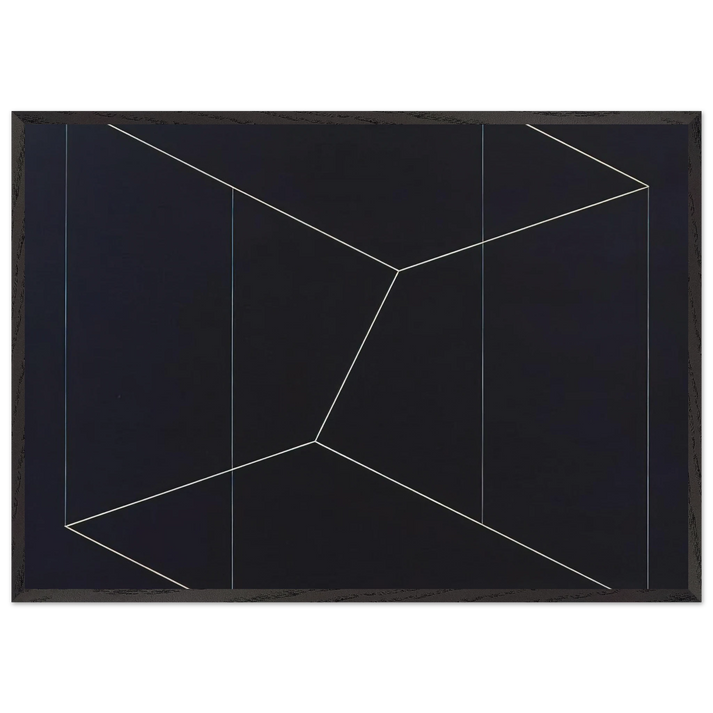 STRUCTURAL CONSTELLATION TO FERDINAND HODLER 1954 - Josef Albers 70x100 cm / 28x40 inches Framed Art Print – Black Wooden Frame