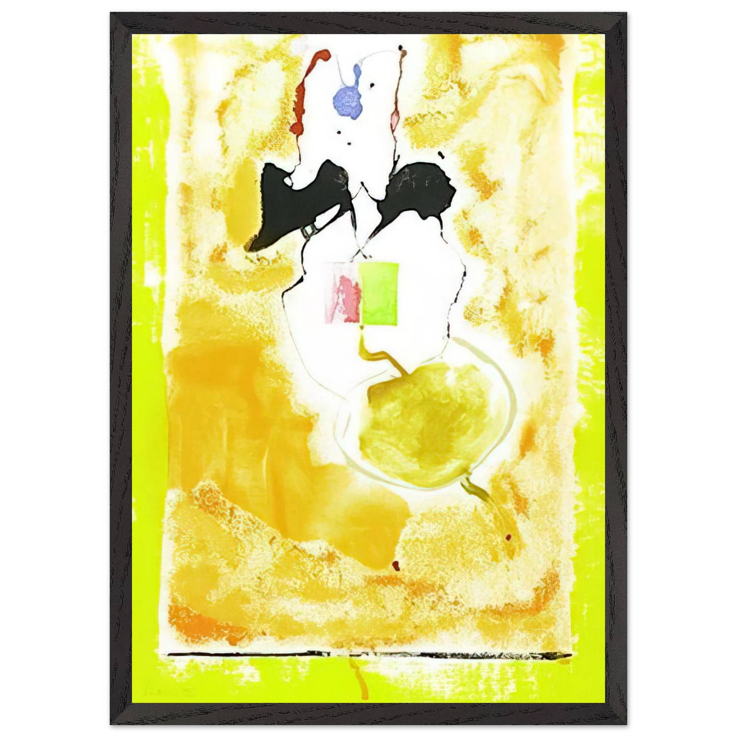 Helen Frankenthaler - Solar Imp - 2001 Wall art - 40x50 cm / 16x20 inches - Premium Wooden Framed Poster With Fine Art Paper - Black frame
