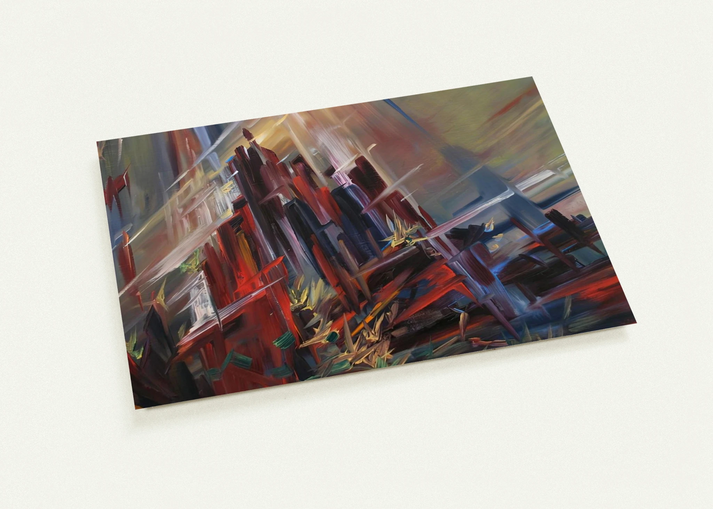 Inferno - 1974 By Konrad Zuse Pack of 10 Post Cards | Konrad Zuse Post Cards | A6 (10.5 x 14.8 cm) - 4.1 x 5.8 inches
