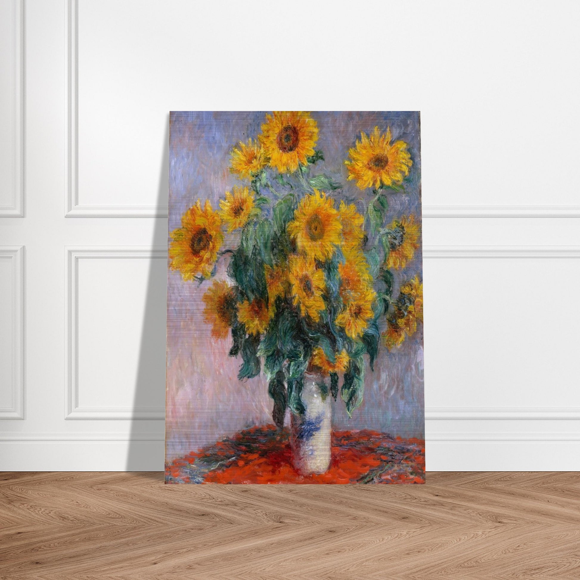 Bouquet of Sunflowers - claude monet Brushed Aluminum Print - 70x100 cm / 28x40 inches | claude monet Aluminum Print | claude monet Prints
