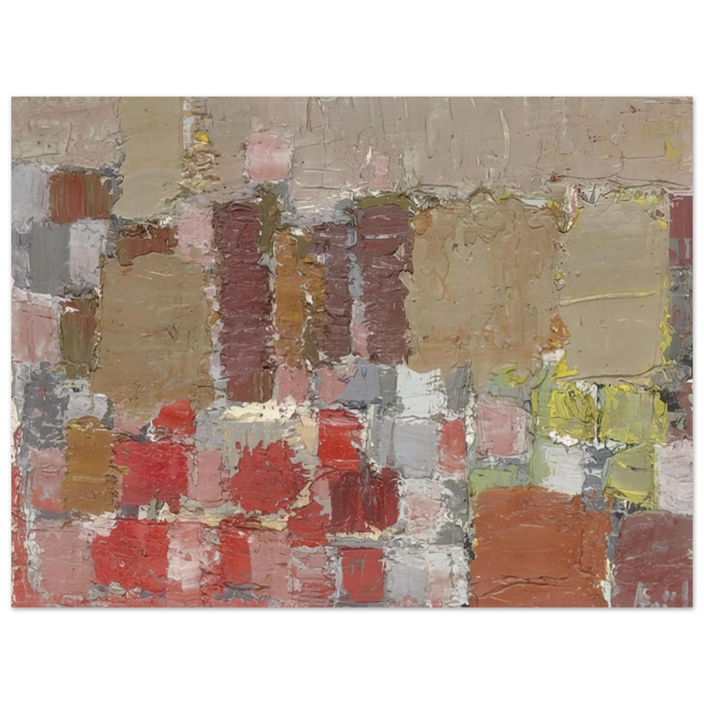 Nicolas de Stael - Composition - Art Informel Fine Art Poster - 13x18 cm / 5x7 inches