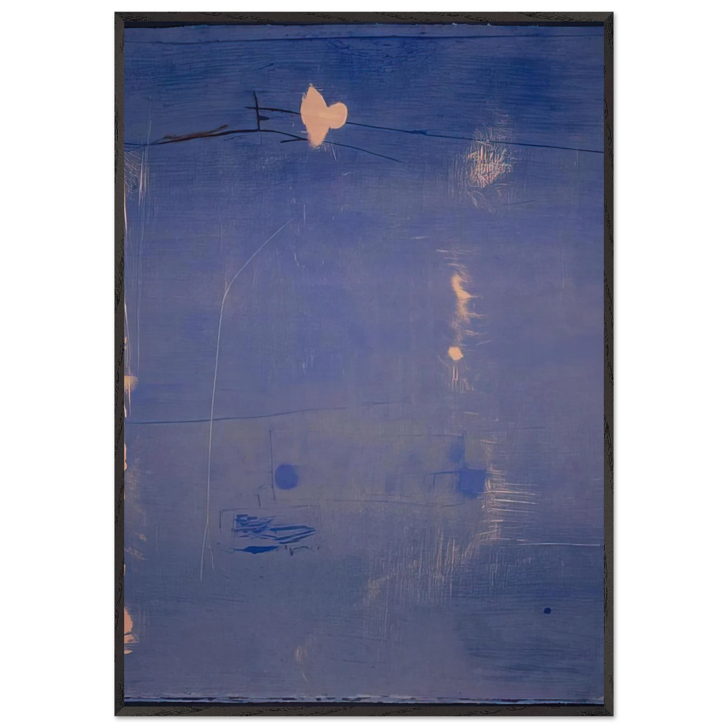 Helen Frankenthaler - Cameo - 1980 Wall art - 45x60 cm / 18x24 inches - Premium Wooden Framed Poster With Fine Art Paper - White frame