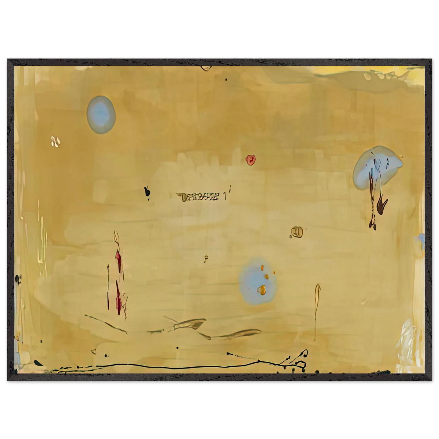 Helen Frankenthaler - Brother Angel, 1983- Wall Art - 21x29.7 cm / 8x12" - Premium Wooden Framed Poster With Fine Art Paper - Black frame
